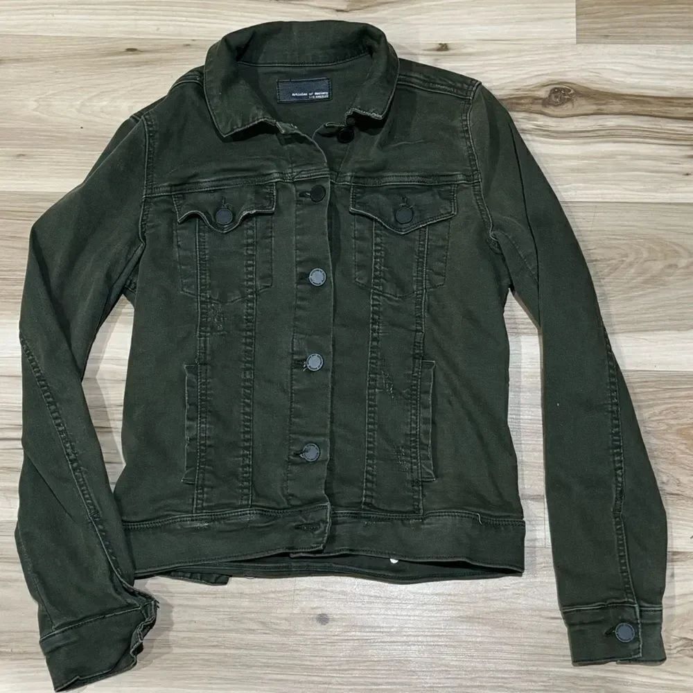 Articles of Society Green Vegas Jean Jacket Women’s XS